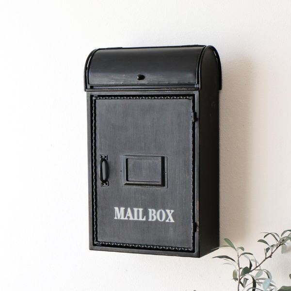 ポスト 郵便受け 郵便ポスト おしゃれ 壁掛け シャビー アイアン レトロ アンティーク 新聞受け アイアンのシャビーポスト BK [scc2291]