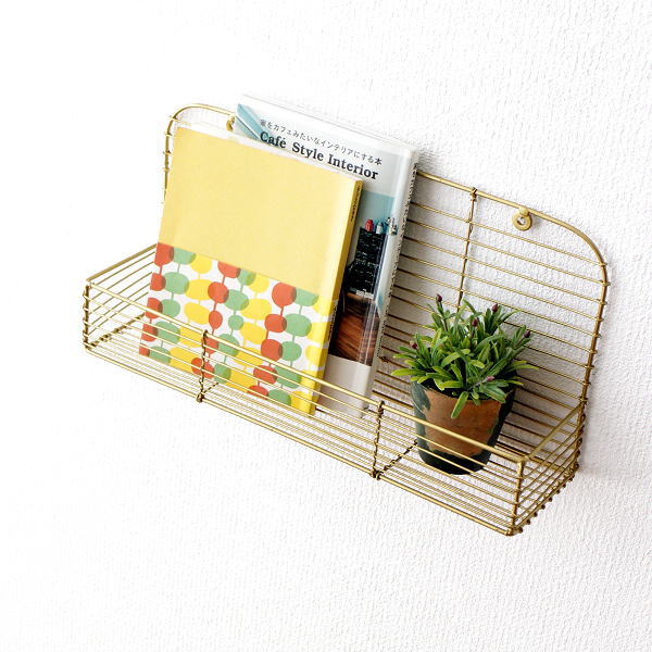 ウォールシェルフ 壁掛け 棚 おしゃれ アイアン 壁掛けラック ウォールラック 収納ラック 飾り棚 アイアンのシンプルウォールラック [scc4922]