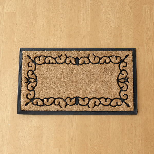 玄関マット 屋外 ヤシ おしゃれ シンプル 砂落とし コイヤーマット ラバーマット かわいい エントランスマット リングガーランド [sik1955]