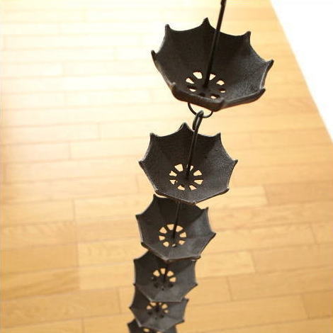 樋 雨樋 雨どい 鎖樋 あまどい アイアンのレインチェーン 【送料無料】 [sik5132]