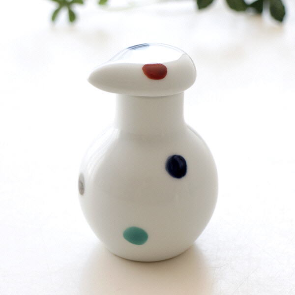 醤油差し 醤油さし しょうゆ入れ 液だれしにくい 汁次 おしゃれ 小さめ 磁器 有田焼 和風 和食器 色水玉 スキット ミニ醤油挿し [skt8329]