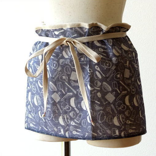 エプロン 腰巻 おしゃれ メンズ レディース 日本製 5枚重ね リバーシブル 短い ショート 吸水 速乾 通気性 蚊帳とガーゼのタオルエプロン4タイプ [spc3399]