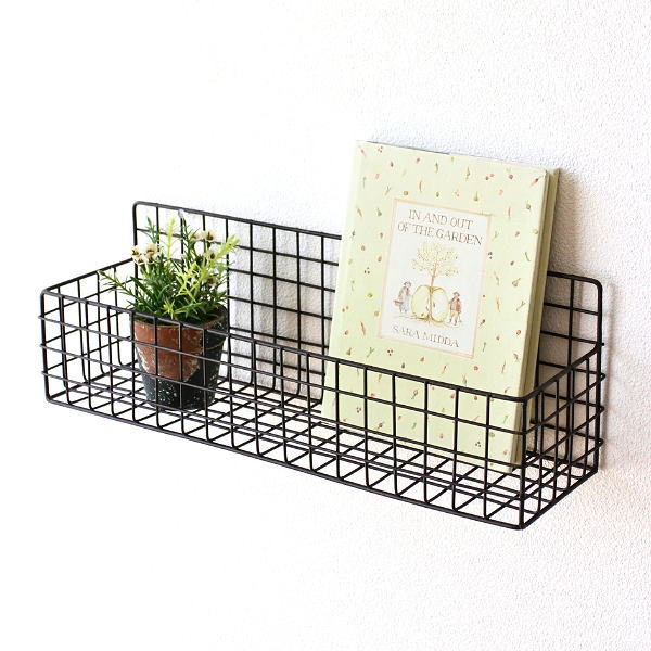 ウォールシェルフ 壁掛け 棚 ウォールラック 収納 スパイスラック 調味料ラック アイアンメッシュの壁掛けラック [spc7031]