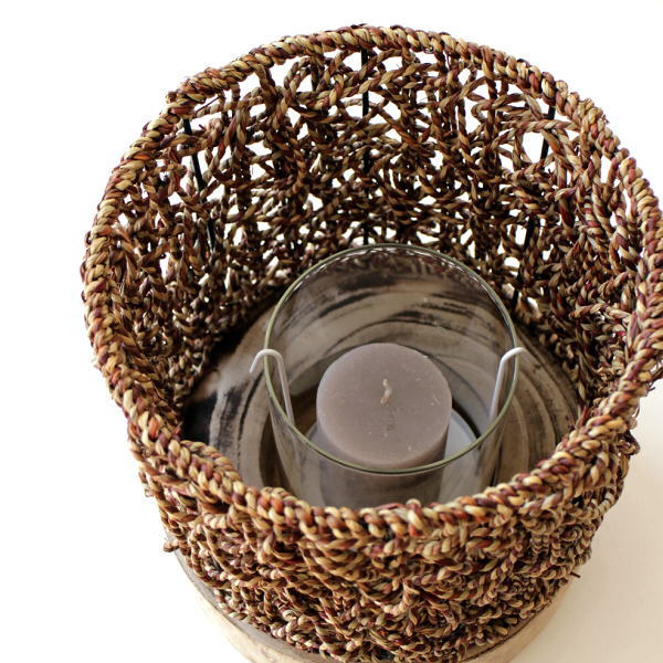 ランタン おしゃれ ナチュラル インテリア キャンドルホルダー 観葉植物 鉢カバー 受け皿 フラワースタンド フラワーラック キャンドル付きケーブルランタン  【送料無料】 [ste3961]