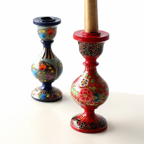 キャンドルスタンド キャンドルホルダー キャンドル立て ろうそく立て 木製 ウッド オブジェ 置物 ウッド キャンドルホルダー 2カラー [tom5331]