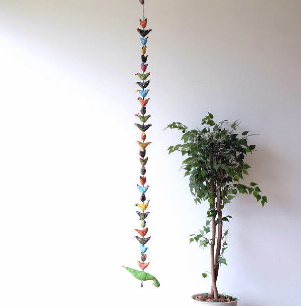 鳥 バード ベル おしゃれ オーナメント ガーランド 壁飾り 吊り下げ カラフル オブジェ かわいい 鳥雑貨 30バードのデコオーナメント [tom7100]