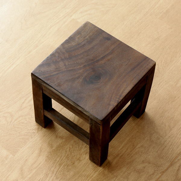 スツール 木製 椅子 ミニスツール 玄関 花台 ミニテーブル ウッドチェア おしゃれ スクエアスツール [tom9733]