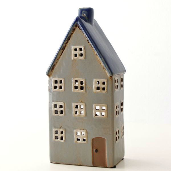 キャンドルホルダー 家 おうち ハウス 陶器 キャンドルハウス アンティーク 北欧 おしゃれ アウトドア 陶器のメルヘンハウス [toy2912]