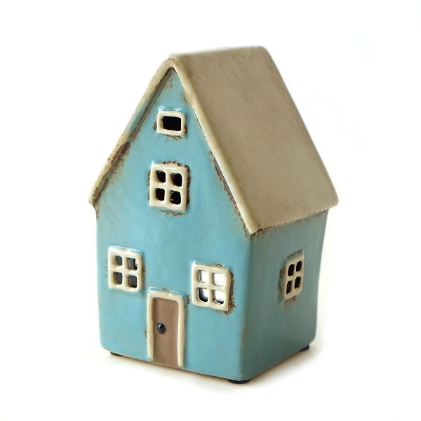 キャンドルホルダー 家 陶器 キャンドルハウス おうち 家型 かわいい 可愛い ガーデニング 屋外 インテリア 陶器のメルヘンハウス [toy2982]