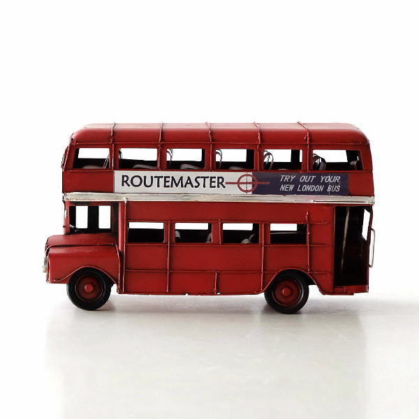 置物 オブジェ ロンドンバス おもちゃ アンティーク調 おしゃれ レトロ アイアン 鉄 車 自動車 American Nostalgia ロンドンバス [toy3103]