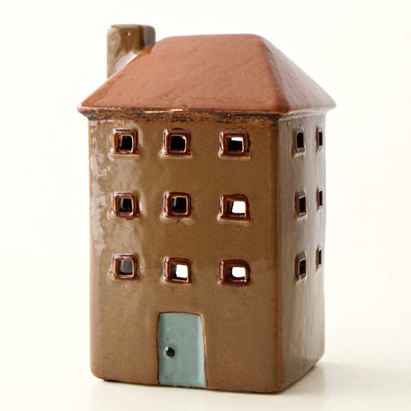 キャンドルホルダー 家 おうち ハウス 陶器 キャンドルハウス アンティーク 北欧 おしゃれ アウトドア 陶器のメルヘンハウス [toy5177]