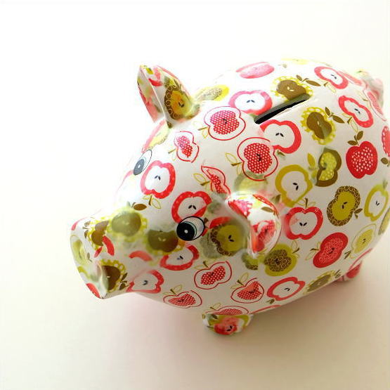 貯金箱 かわいい 陶器 ブタ 豚 オブジェ 置物 可愛い 動物 アニマル インテリア 陶器のカラフル貯金箱 ブタ [toy8288]