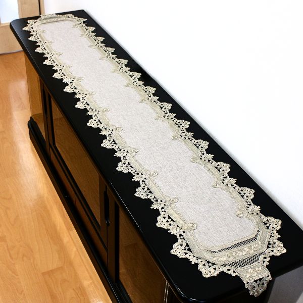 テーブルランナー おしゃれ テーブルセンター テーブルクロス 手編み風レース エレガント クラシック テーブルランナー フレンチレース [vin2223]
