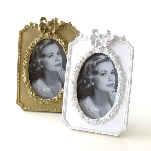 フォトフレーム 写真立て おしゃれ 写真入れ フォトスタンド アンティーク調 レトロ シンプル クラシックなフォトフレーム 2カラー [vin8603]