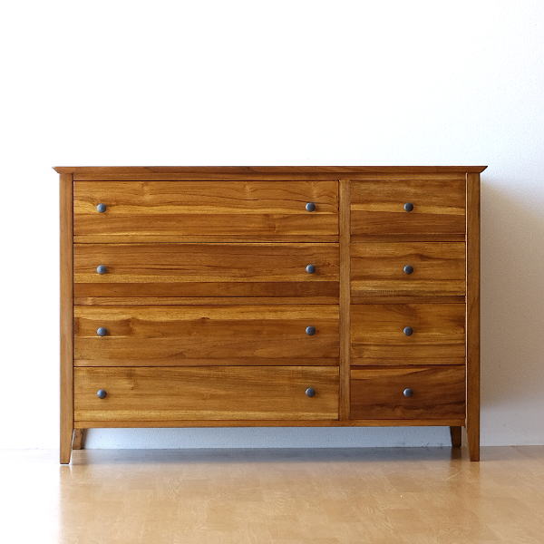 チェスト チーク 無垢材 天然木 洋服タンス 幅120 チークワイドチェスト120ハイタイプ 【開梱設置送料無料】 [wat8957][5月中頃入荷後出荷]