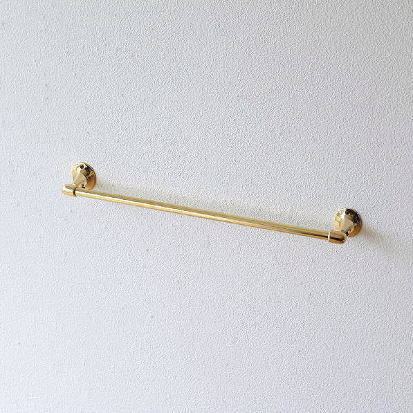 タオルハンガー アンティーク 真鍮 ゴールド 金色 おしゃれ タオル掛け 洗面所 トイレ キッチン デザイン シンプル ブラスタオルバー GPシングル [ydj7567]