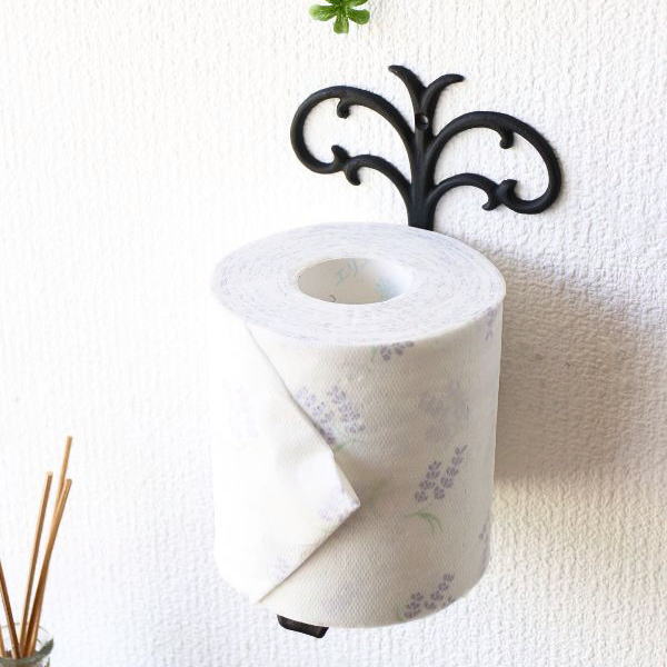 トイレットペーパースタンド 真鍮 アンティーク おしゃれ エレガント 壁掛け 壁付け ブラス壁掛ペーパーストッカー [ydj8321]