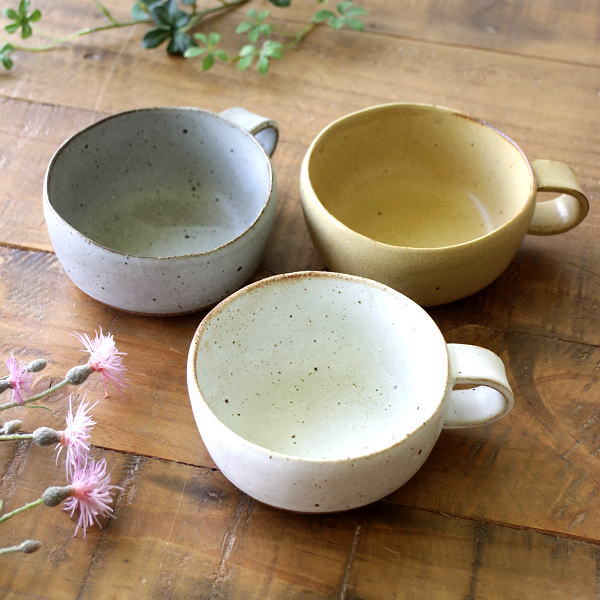 スープカップ 陶器 おしゃれ 日本製 ナチュラル シンプル 萬古焼 焼き物 和風 和食器 くすみカラー 和モダン ナチュラルスープカップ たたら 3カラー [yyt8300]