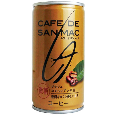 送料無料】カフェde サンマック・微糖 190gx30本【1ケース】【徳島