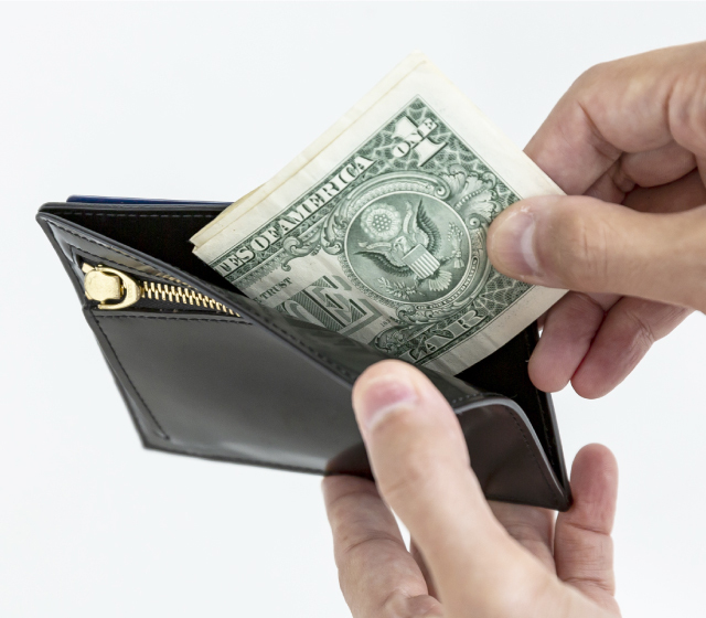 日本製コードバン コンパクト財布