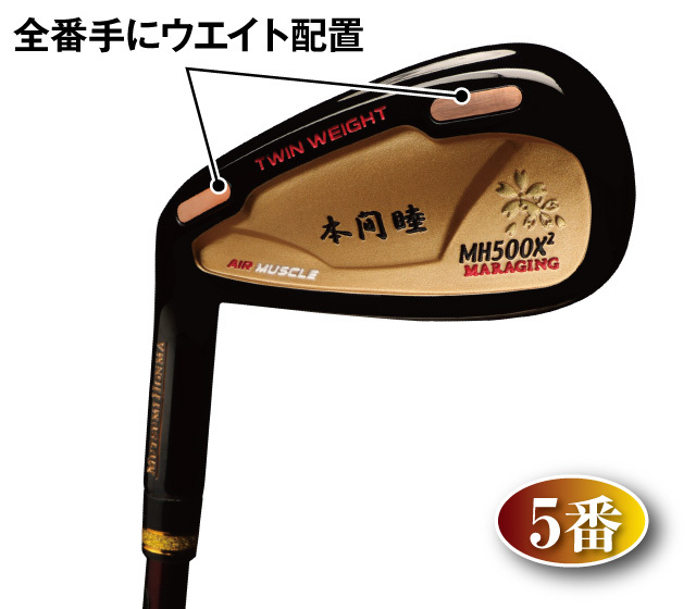 ムツミ ホンマ『MH500X2アイアン』ハイブリッド6本セット 左用│身近な