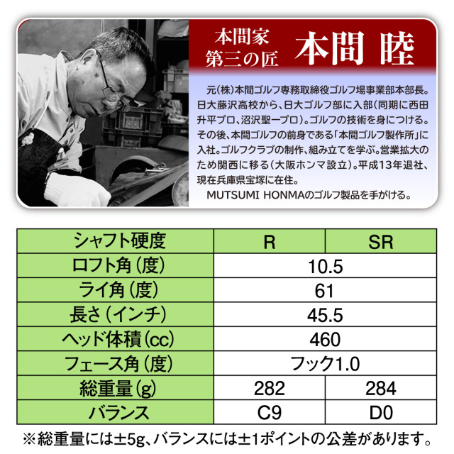 MH460鳳凰カーボンクラウンドライバー