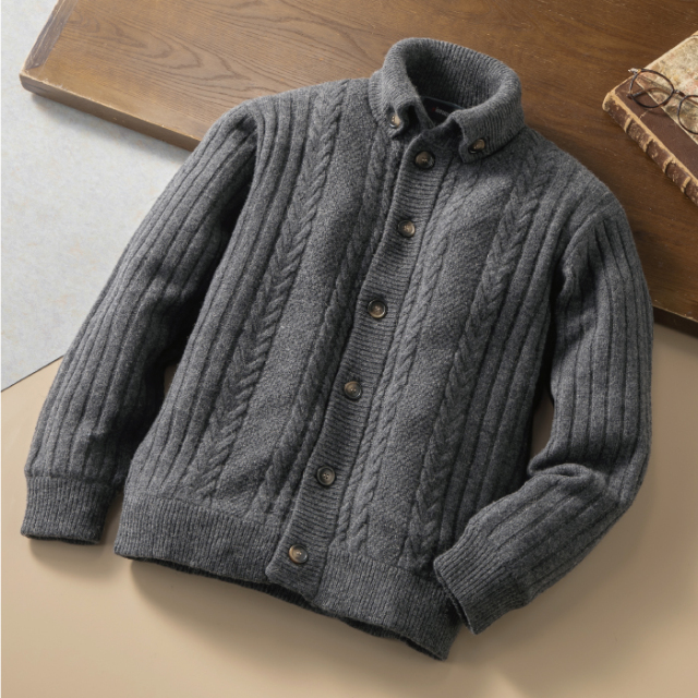 裏地付ドンキー襟カーディガン│身近な優れものショップ