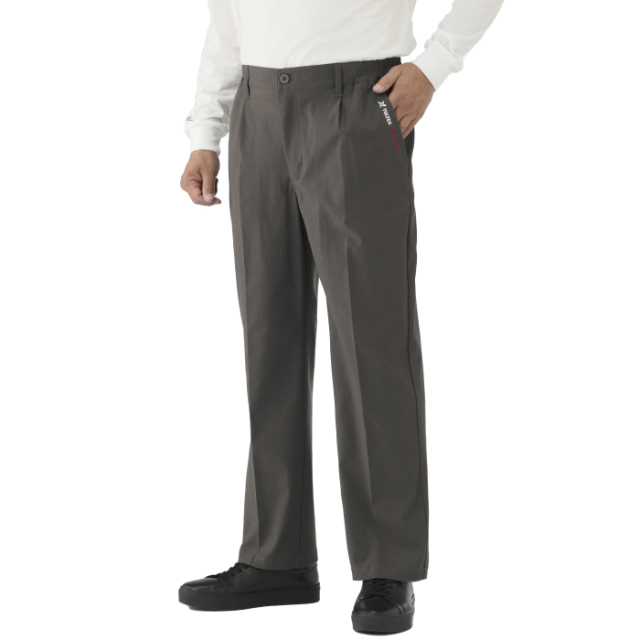 TULTEX 刺繍入りストレッチカラーパンツ３色組