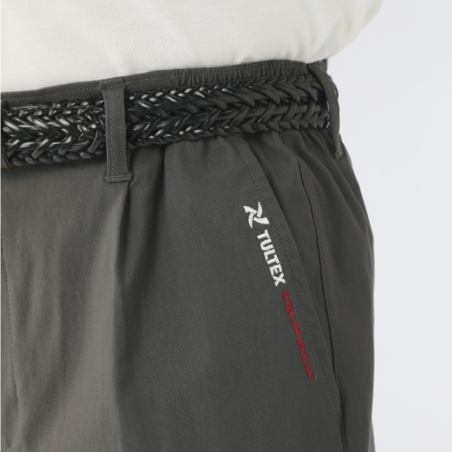 TULTEX 刺繍入りストレッチカラーパンツ３色組