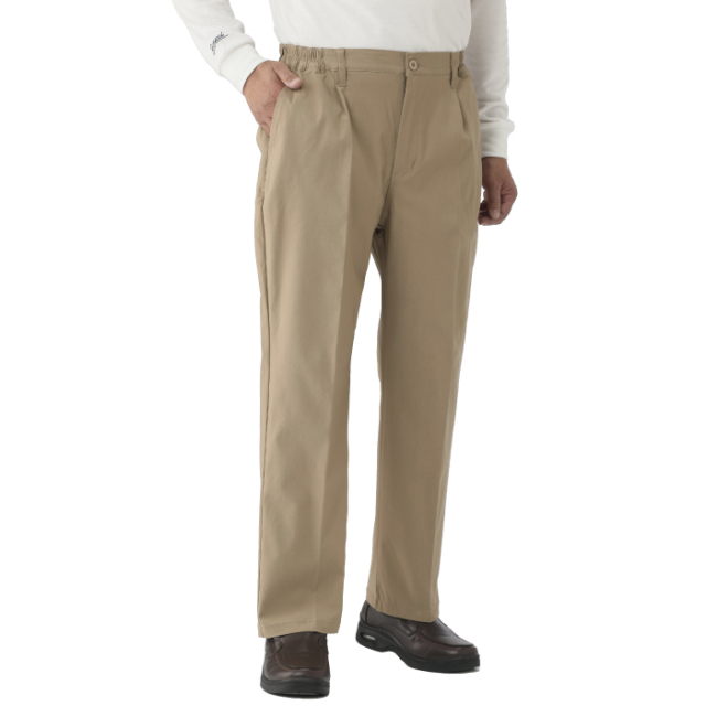 TULTEX 刺繍入りストレッチカラーパンツ３色組