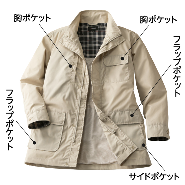 ＜ピエルッチ＞多機能トラベラーズコート