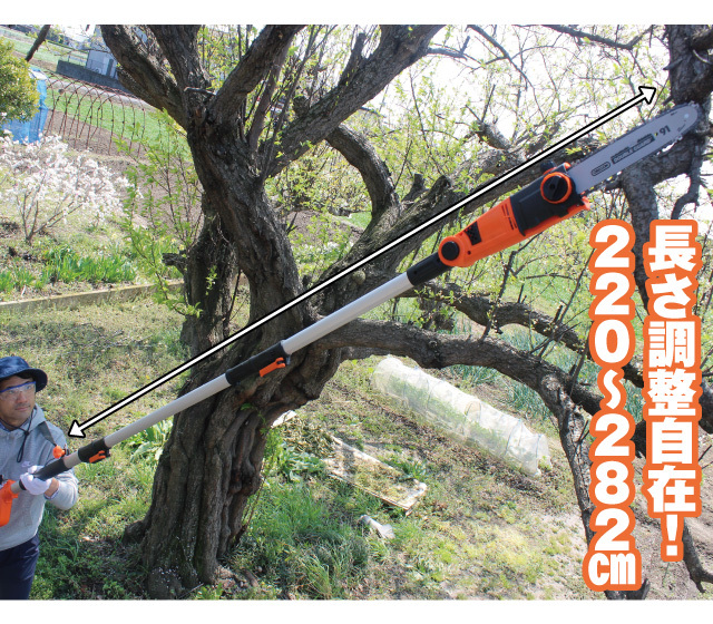 電動高枝切りチェーンソーVmax