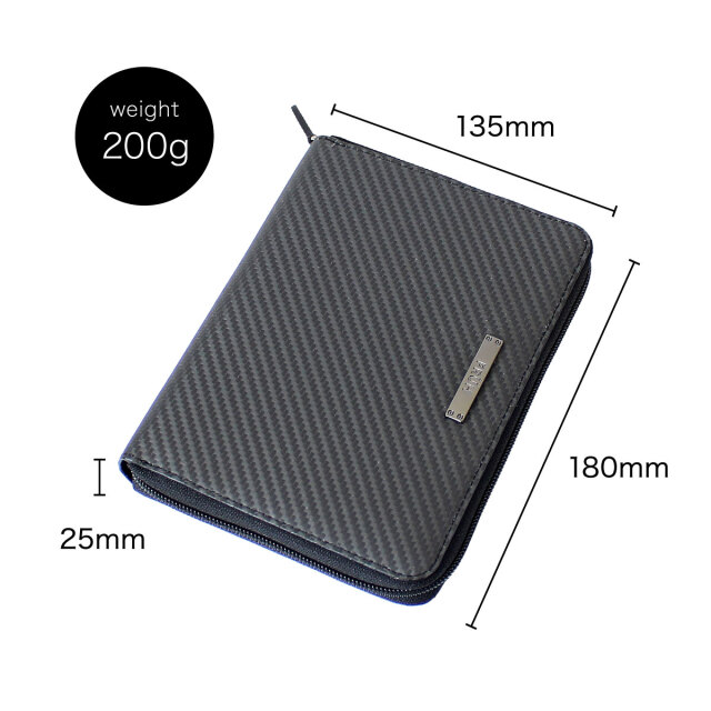 FRUHお薬手帳が入るリアルカーボンマルチケース│身近な優れものショップ