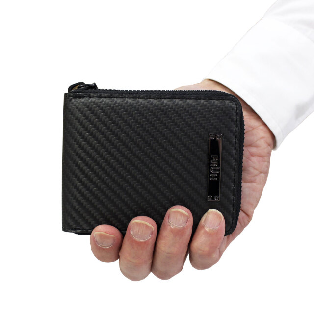 FRUH リアルカーボンシリーズ 小銭入れが大きいコンパクトウォレット