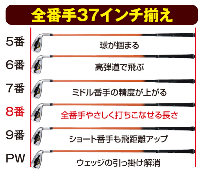 デリンジャー トッパ ワンレングスアイアン 6本セット