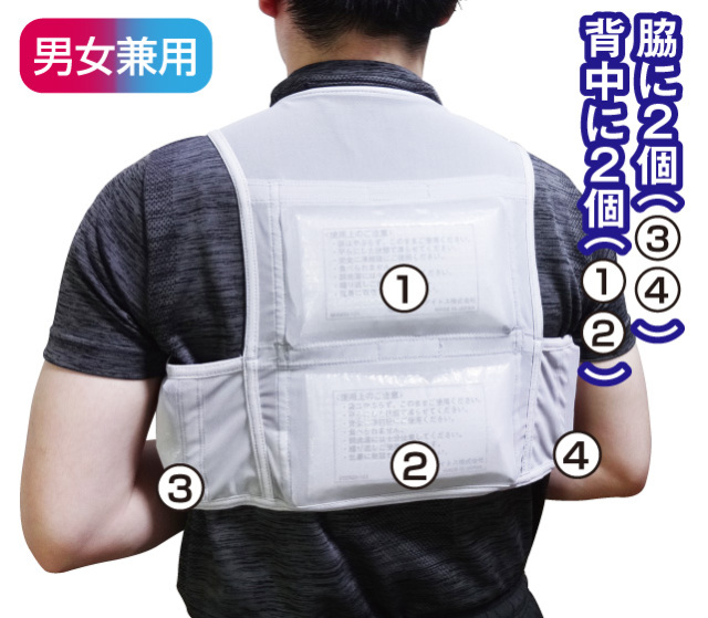 冷凍アイスパック付きベスト
