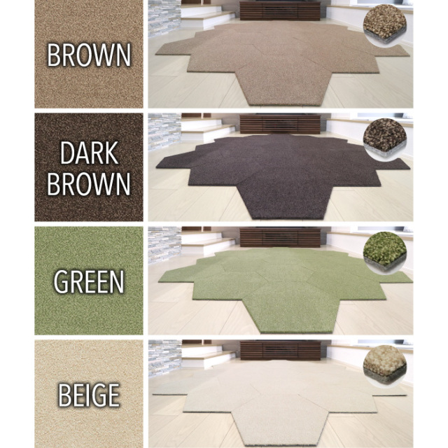 ラグタス タイルラグ ヘキサゴン