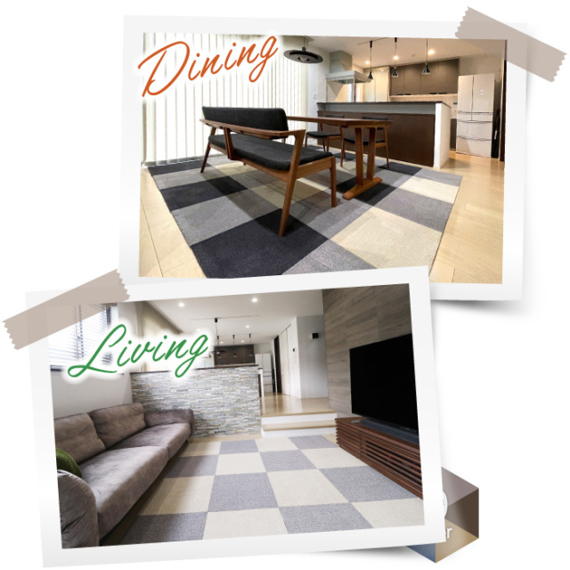 ラグタス タイルラグ スクエア