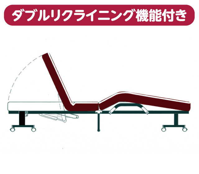 低反発ダブルリクライニング電動ベッド