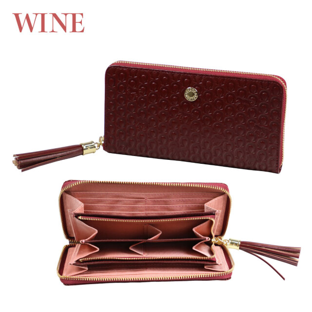 豊岡工房 馬九行久 イタリアンレザー コインが分けられる長財布