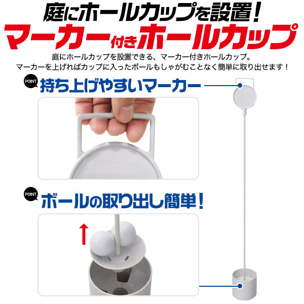 マーカー付きホールカップ