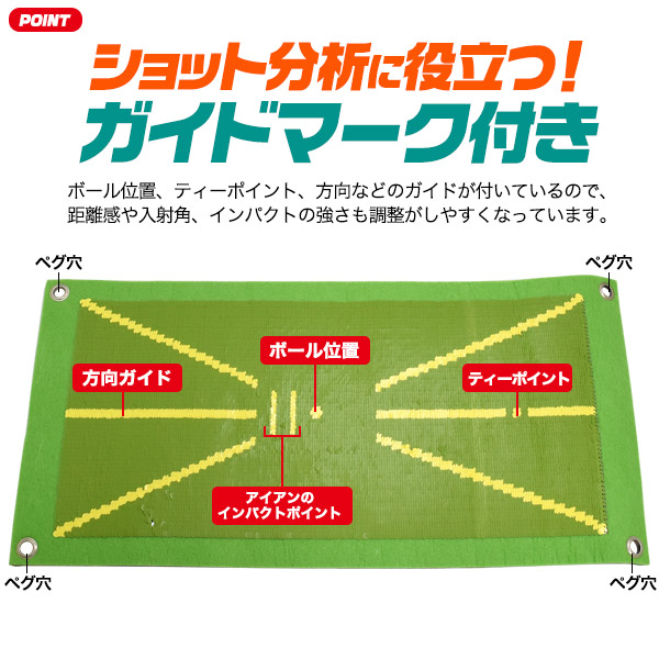 スイング跡確認ゴルフマット