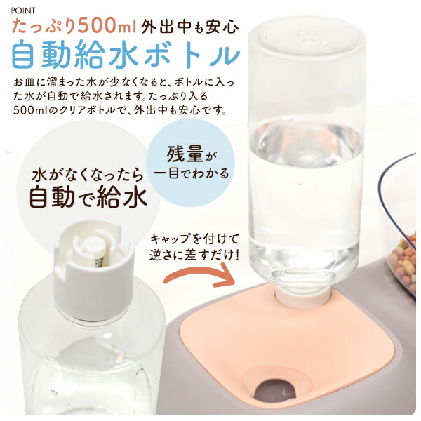 自動給水ボトル付き フードスタンド