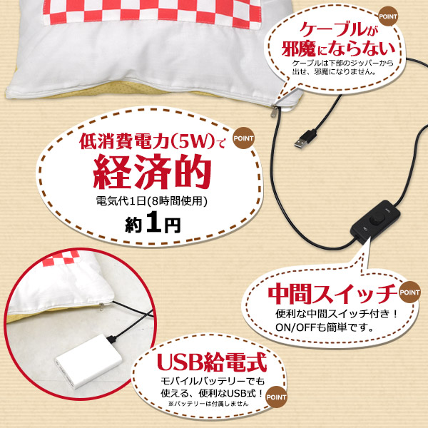 USBヒーターマット付き ねこ布団 Mサイズ