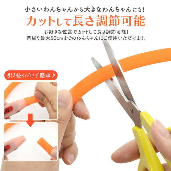 犬用 光る首輪 50cm