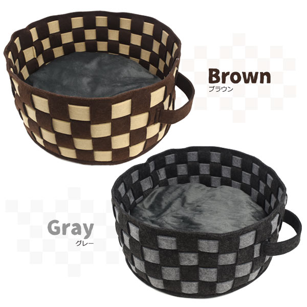 ペット用フェルトメッシュ編みラウンドベッド