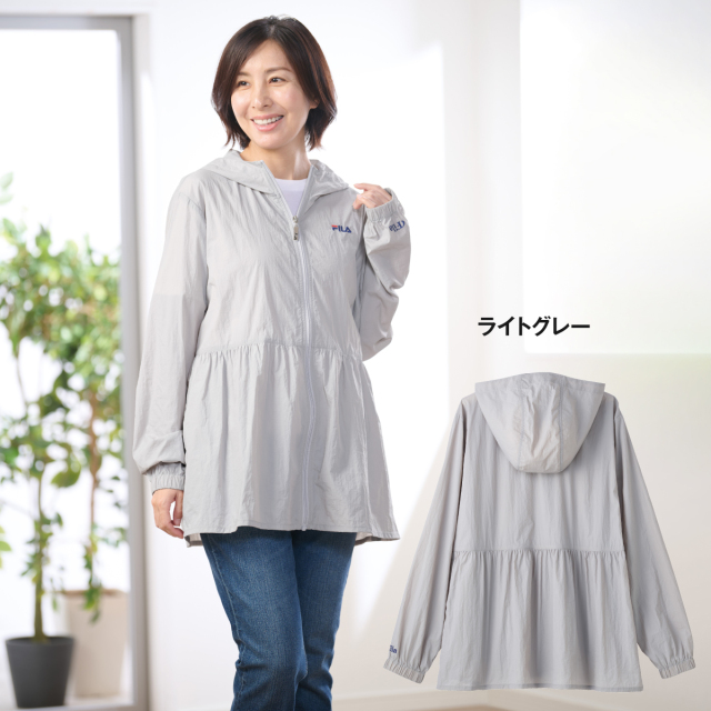 〈FILA〉はっ水UVカット加工ワッシャーパーカー