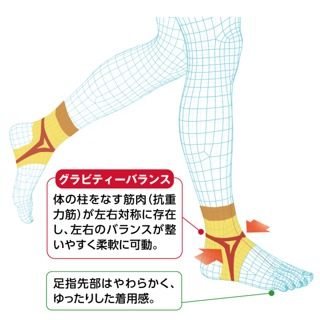 〈BODY POINT〉グラビティーバランスソックス