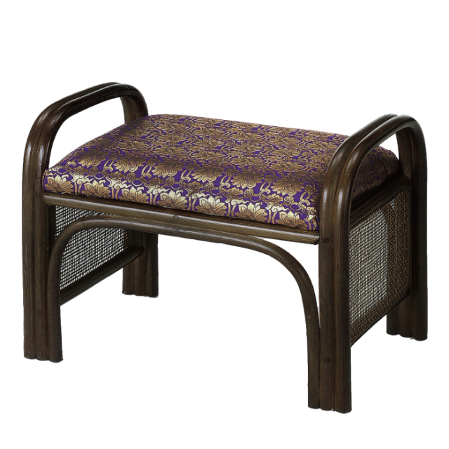 籐ご仏前金襴クッション座椅子