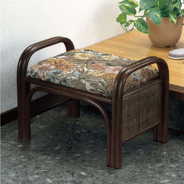 籐アーム付楽々座椅子ハイタイプ2個組